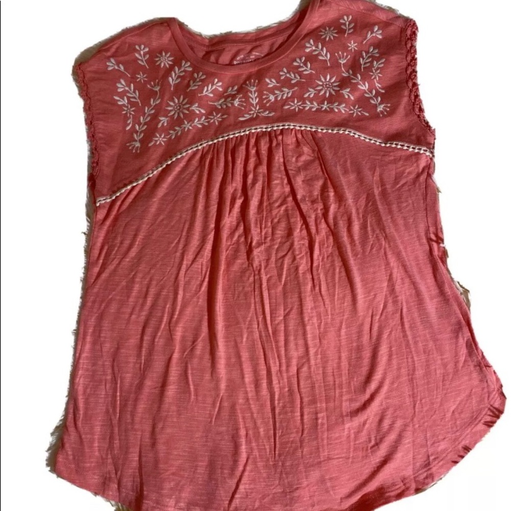 GIRLS KNIT EMBROIDERED TOP STRABERRY